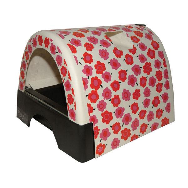 Kittyagogo Designer Cat Litter Box with Flower Cover & Reviews Wayfair